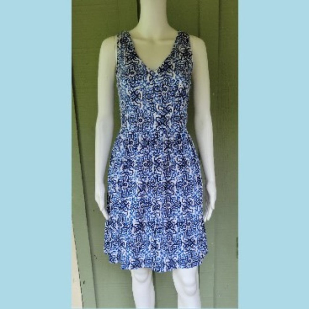 MILLY for Design Nation Blue Print Dress 4